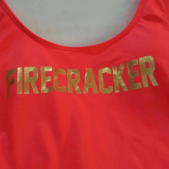 Xhilaration Firecracker One Piece Swimsuit‎ Red - Picture 5 of 7